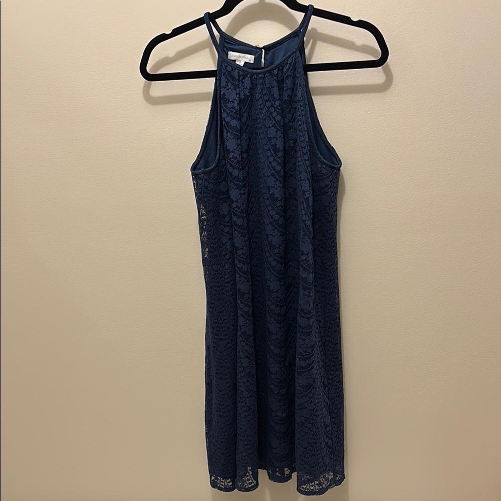 Navy lace mini dress from London Times in great condition!